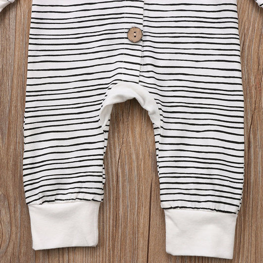 Mameluco Rayado de Algodón para Bebé - Diseño Trendy Unisex - Image 8