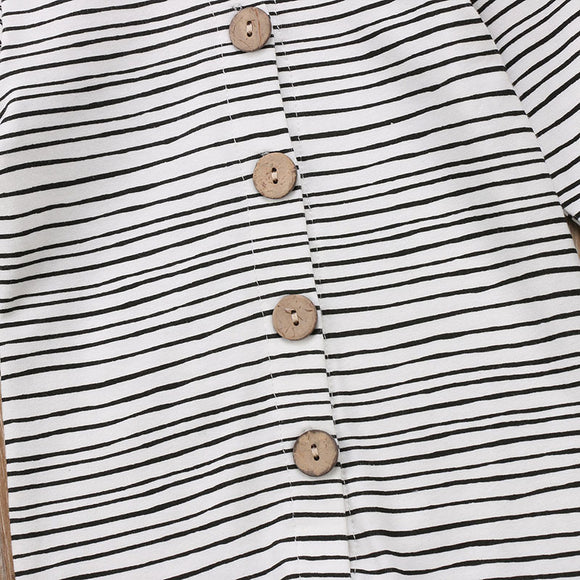 Mameluco Rayado de Algodón para Bebé - Diseño Trendy Unisex