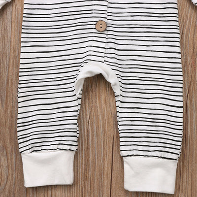 Mameluco Rayado de Algodón para Bebé - Diseño Trendy Unisex - Image 3