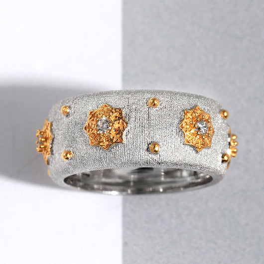 Anillo Estrella Retro Elegante Plata 925 Baño Oro - Image 8