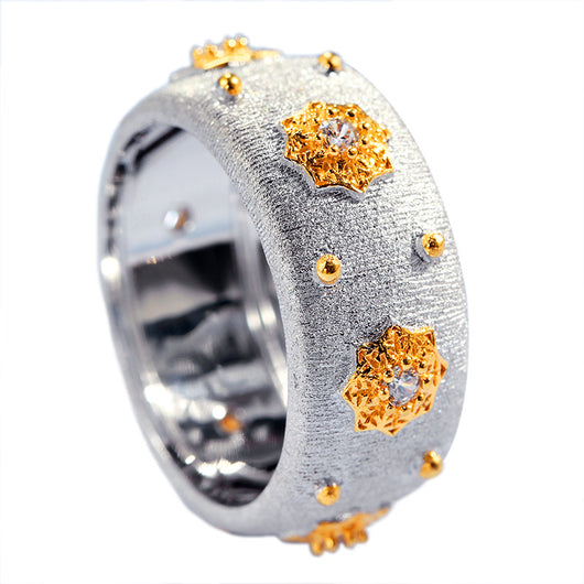 Anillo Estrella Retro Elegante Plata 925 Baño Oro - Image 4