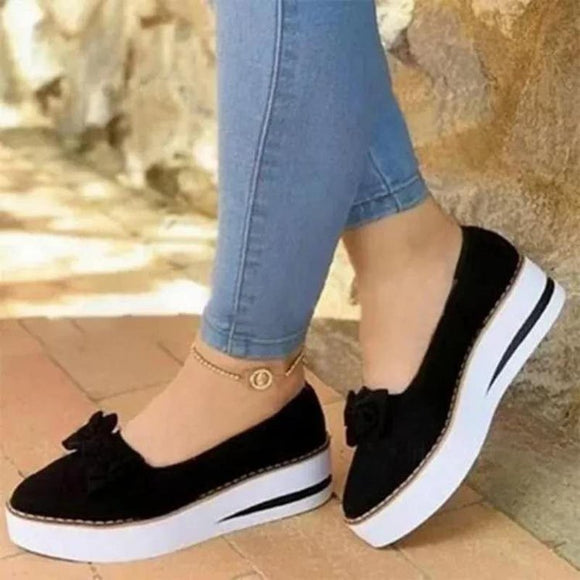 Zapatos Casuales para Mujer con Moño y Tecnología Transpirable