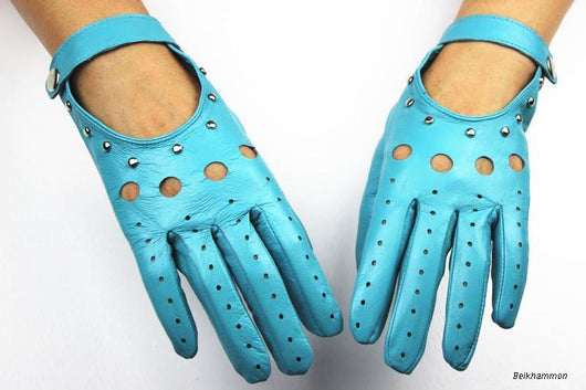 Guantes de Motociclismo en Cuero de Borrego con Dedos Completos - Image 3