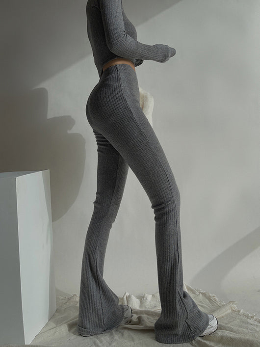Pantalón Cintura Alta Estilo Sastre con Detalle de Cuerno - Image 3