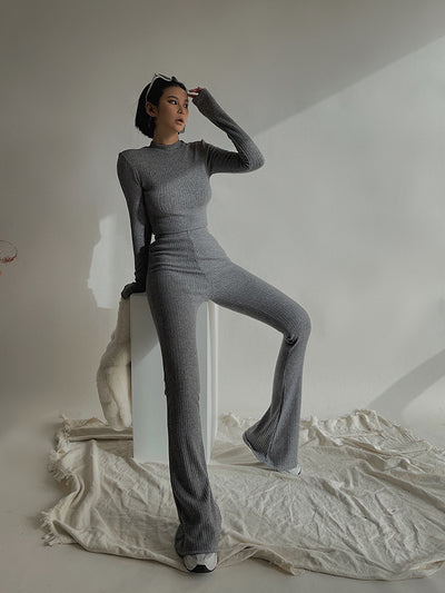Pantalón Cintura Alta Estilo Sastre con Detalle de Cuerno - Image 4