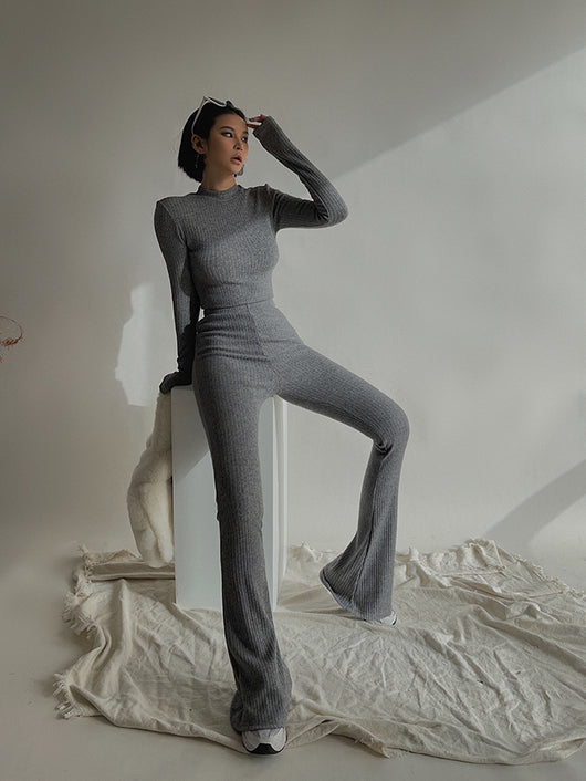 Pantalón Cintura Alta Estilo Sastre con Detalle de Cuerno - Image 4