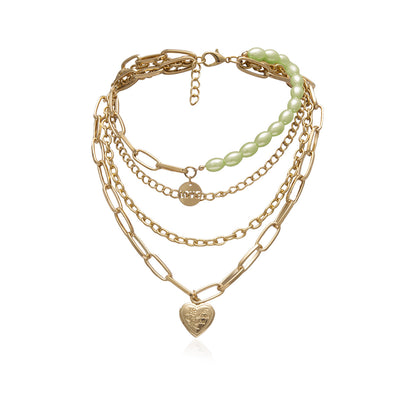 Collar de Perlas con Cadena Punk Mixta para Mujer - Image 3