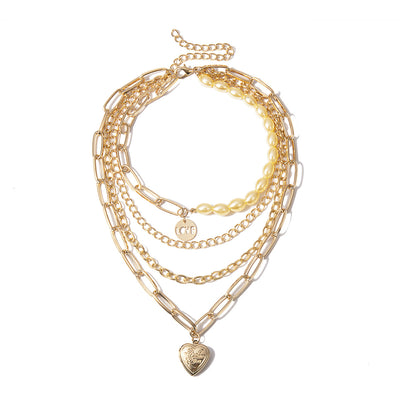 Collar de Perlas con Cadena Punk Mixta para Mujer - Image 5