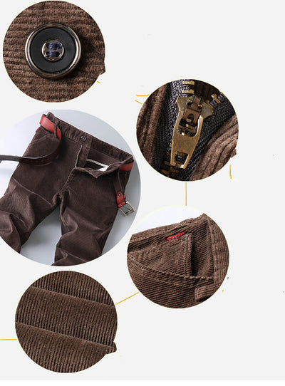 Pantalones de Pana Slim Fit Elásticos para Hombre Talla Grande - Estilo Ejecutivo Moderno - Image 13