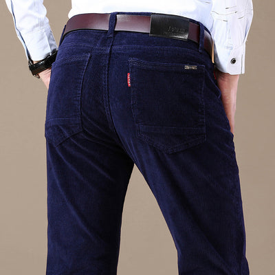 Pantalones de Pana Slim Fit Elásticos para Hombre Talla Grande - Estilo Ejecutivo Moderno - Image 3