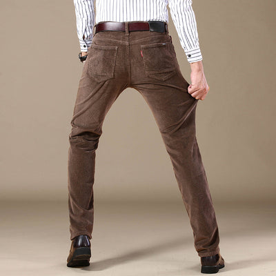 Pantalones de Pana Slim Fit Elásticos para Hombre Talla Grande - Estilo Ejecutivo Moderno - Image 2