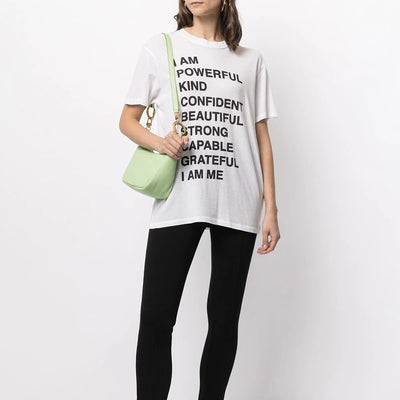 Playera Y2K Blanca Estampada para Mujer - Algodón Puro Cuello Redondo - Image 5