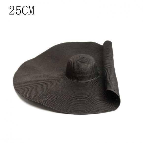 Sombrero de Paja Extragrande Plegable con Estilo