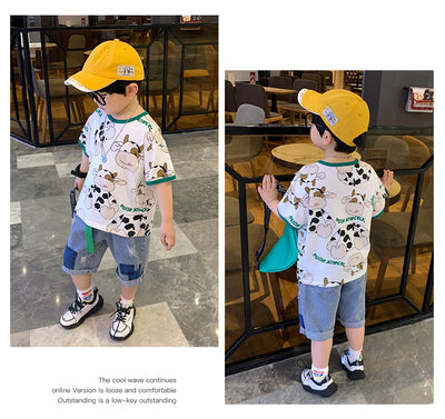 Traje Casual de Verano para Niño - Estilo Coreano Moderno - Image 11