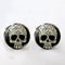 Gemelos Calavera Plateados en Aleación de Metal - Elegancia Atrevida para Hombre