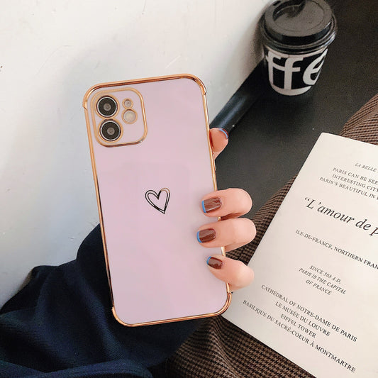 Funda Protectora con Borde Cromado y Colores Sólidos para Cuidado Visual