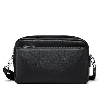 Bolsa Cruzada de Cuero para Hombre con Diseño Asimétrico