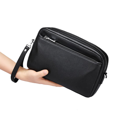 Bolsa Cruzada de Cuero para Hombre con Diseño Asimétrico - Image 5