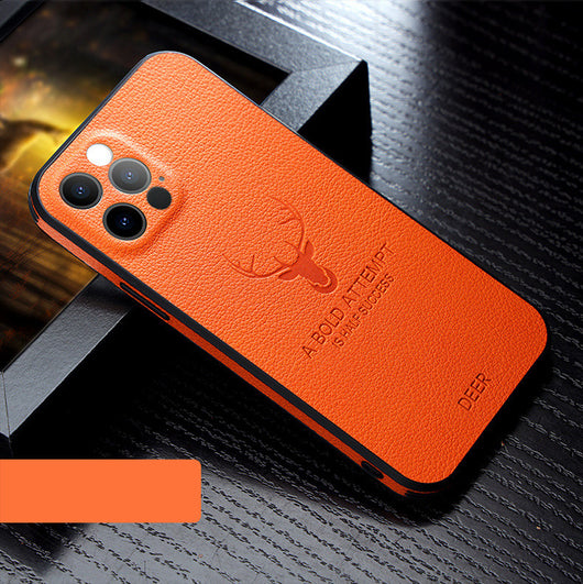 Funda Protectora de Cuero para Apple con Protección Total Anti-Caídas