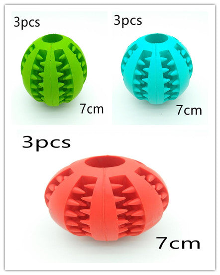 Teal rubber slow feeder dog toy ball with internal spikes for teeth cleaning and treat dispensing, 7cm size. - Image 12