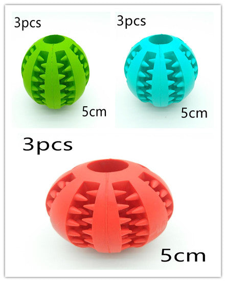 Teal rubber slow feeder dog toy ball with internal spikes for teeth cleaning and treat dispensing, 7cm size. - Image 13