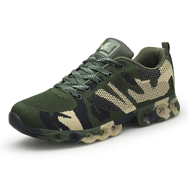 Zapatillas Deportivas Camuflaje Tejidas para Hombre - Comodidad Outdoor