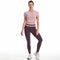 Conjunto Fitness Feminino com Top Integrado - Camiseta Curta Ajustada