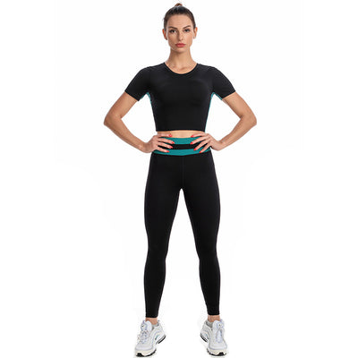 Conjunto Deportivo Yoga Mujer con Sostén Integrado - Playera Corta Ajustada - Image 4
