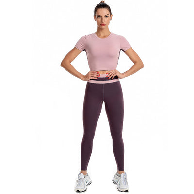 Conjunto Deportivo Yoga Mujer con Sostén Integrado - Playera Corta Ajustada - Image 6