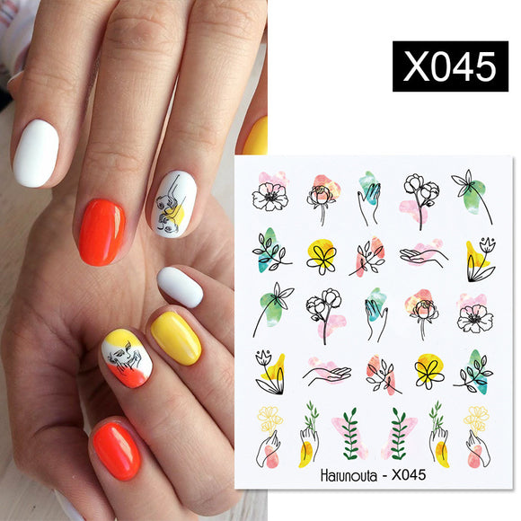 Stickers de Uñas con Diseños de Mariposas, Flores y Animales