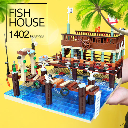 Set de Construcción Casa de Pesca Capitán - Serie Bloques Clásicos para Niños - Image 10