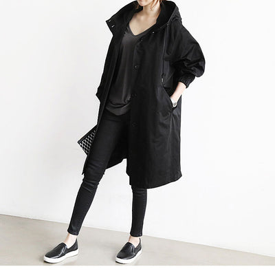 Chaqueta Cortavientos Mujer Casual Suelta con Capucha y Bolsillos - Impermeable y Secado Rápido - Image 26