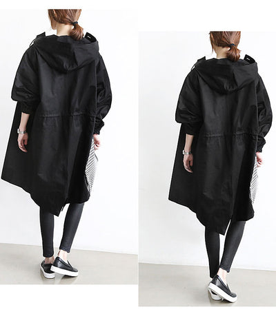 Chaqueta Cortavientos Mujer Casual Suelta con Capucha y Bolsillos - Impermeable y Secado Rápido - Image 6