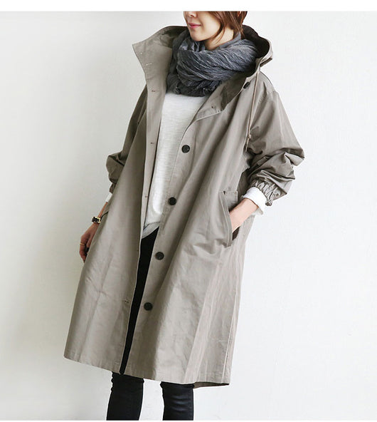 Chaqueta Cortavientos Mujer Casual Suelta con Capucha y Bolsillos - Impermeable y Secado Rápido - Image 27