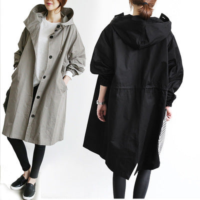 Chaqueta Cortavientos Mujer Casual Suelta con Capucha y Bolsillos - Impermeable y Secado Rápido - Image 7