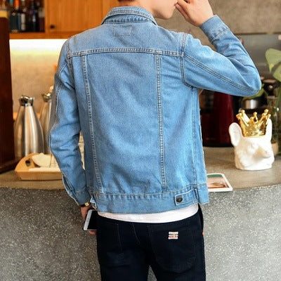 Chaqueta Denim Tricolor para Hombre - Estilo Coreano - Image 14