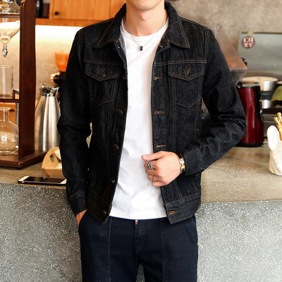 Chaqueta Denim Tricolor para Hombre - Estilo Coreano