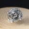 Anillo de Plata Tailandesa Tigre Blanco - Diseño Exagerado para Dedo Índice