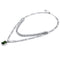 Niche Design, High Sense, Light Luxury, Imported Rhinestone Double Stitching Personality Clavicle Chain Necklace Jewelry Plateado