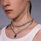 Collar de Lujo Minimalista con Cristales Importados y Doble Costura