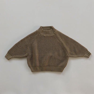 Suéter Acolchado Infantil Cuello Alto Retro para Niños y Niñas - Image 11
