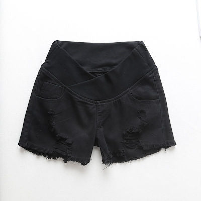 Shorts Vaquero Talle Bajo Negro Delgado