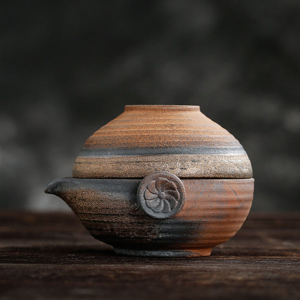 Juego de Tetera y Tazas de Cerámica Vintage LUWU