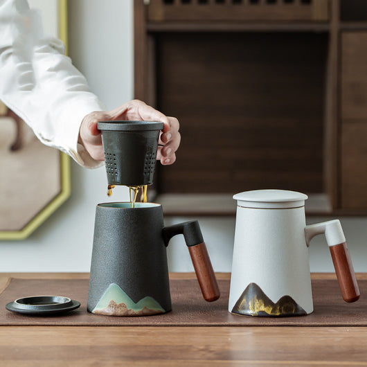 Taza de Cerámica con Filtro y Tapa - Infusor de Té Profesional Gran Capacidad - Image 9