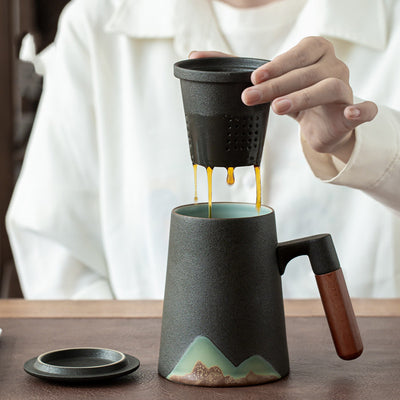 Taza de Cerámica con Filtro y Tapa - Infusor de Té Profesional Gran Capacidad - Image 12