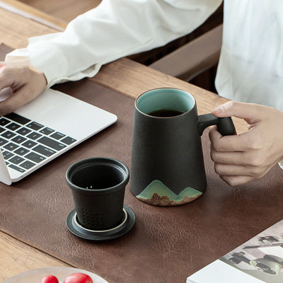 Taza de Cerámica con Filtro y Tapa - Infusor de Té Profesional Gran Capacidad - Image 11