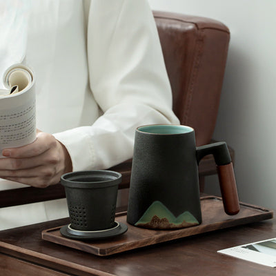 Taza de Cerámica con Filtro y Tapa - Infusor de Té Profesional Gran Capacidad - Image 2