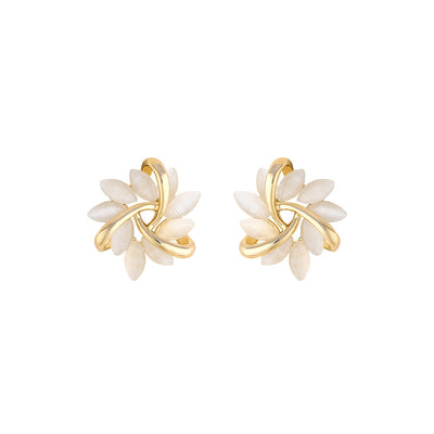 Aretes Geométricos de Ojo de Gato con Ópalo de Alto Sentido - Image 9