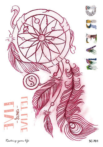 Tatuaje Temporal Atrapasueños de Personalidad Moderna - Image 3