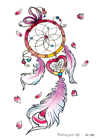 Tatuaje Temporal Atrapasueños de Personalidad Moderna